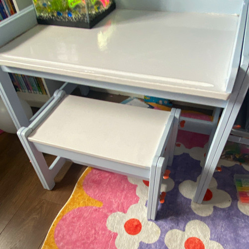Children white wooden desk - children’s,