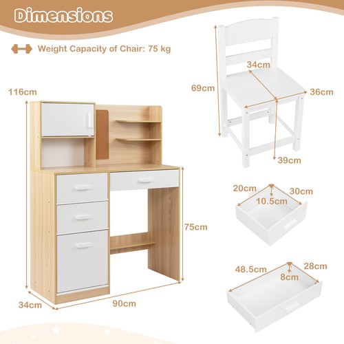 Wooden children writing table - children,