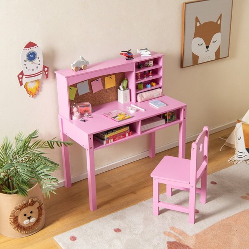 Kids desk and chair set - desk, wood