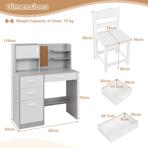 Kids study desk and chair - study,