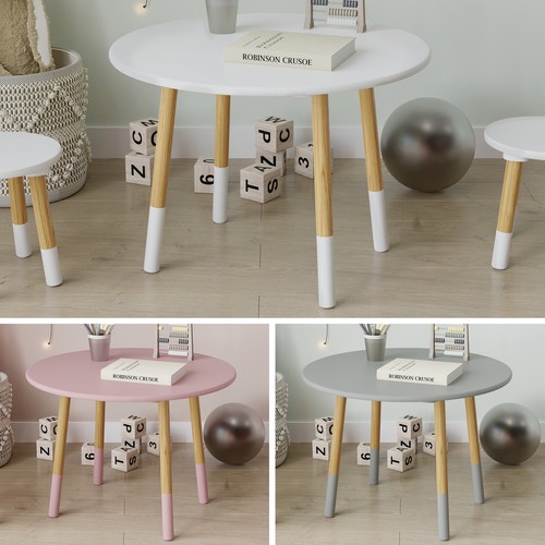Kids wooden round - round, table