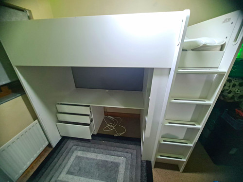 White grey wooden high - grey,