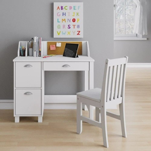 Wooden white study - wooden,